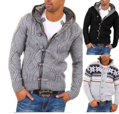 CARISMA Herren Grobstrickjacke bis 4XL für je 34,90€