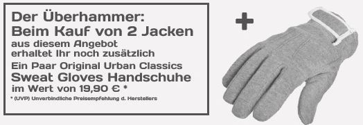 URBAN CLASSICS   Winter Jacken & Parkas für Damen & Herren + Mütze für 39,90€