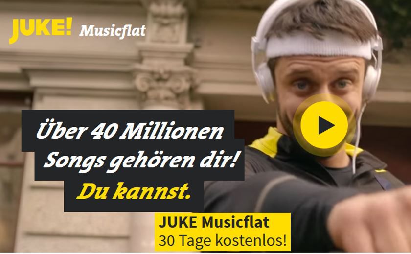 Kostenlos: JUKE Musikflat für 3 Monate gratis   und andere kostenlose Musik Dienste