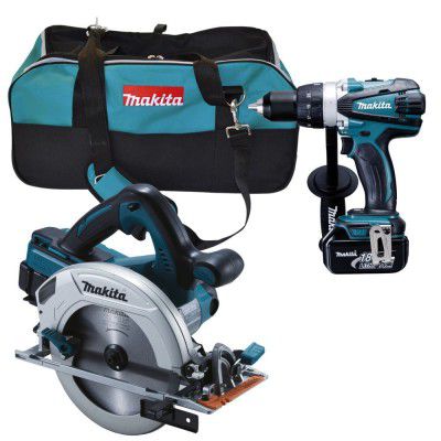 Makita Combo Set DLX2083M   Bohrschrauber, Handkreissäge + 3 Akkus in Transporttasche für 399,90€ (statt 641€)