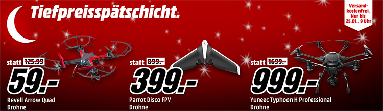 Media Markt DrohnenTiefpreisspätschicht   z.B.  DJI Phantom 3 SE für 599€ (statt 649€)