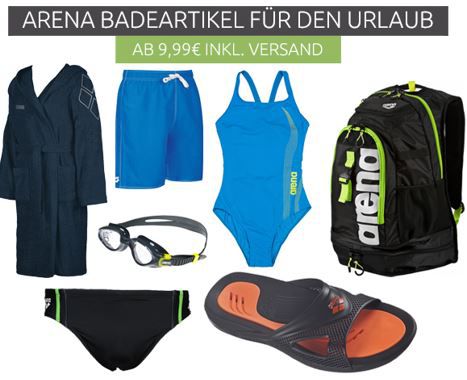 Arena Badeartikel für den Urlaub ab 9,99€