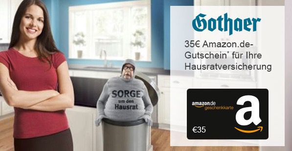 Gothaer Hausratversicherung + 35€ Amazon.de Gutschein   Bonus Deal!