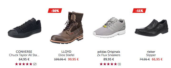 Mirapodo mit 15% Rabatt auf Herren Marken Schuhe & Boots 