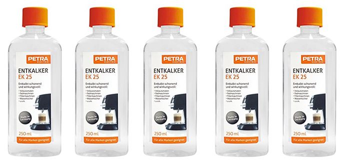 Schnell! 5er Pack Petra Electric EK 25 Universal Entkalker (Kaffeemaschinen) für 6,94€ (statt 15€)