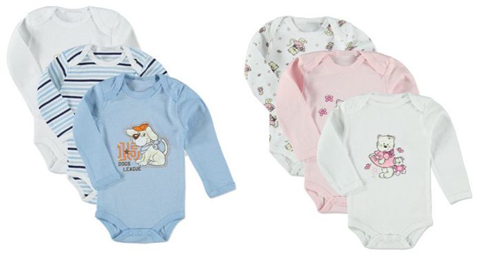 15 Baby Bodies aus 100% Baumwolle für 22,70€