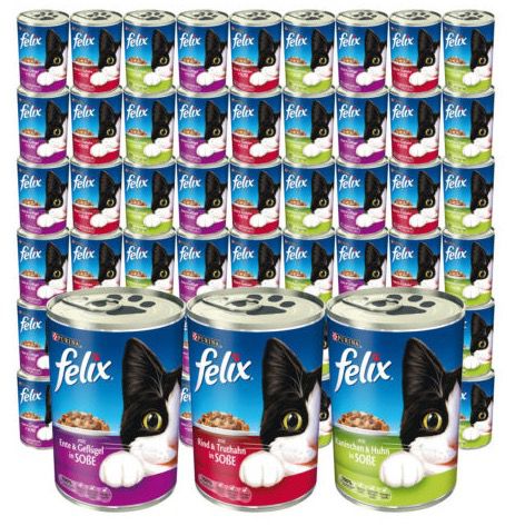 54er Pack Felix Leckerbissen in Soße mit 3 Geschmackssorten für 28,99€ (statt 35€)