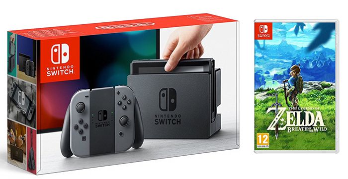 Nintendo Switch + The Legend of Zelda: Breath of the Wild für 368,35€ (statt 404€)