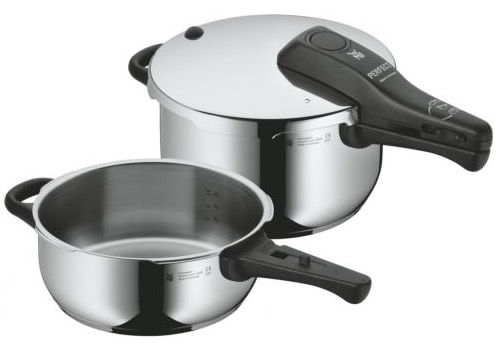 🔥 WMF Perfect Schnellkochtopf Set (3L + 4,5L) mit Druckanzeige am Griff für 74,94€ (statt 150€)