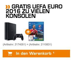 Playstation 4 slim 500GB + EURO 2016 für 222€