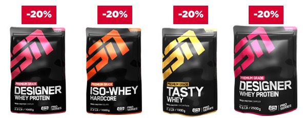 20% Rabatt auf ESN Protein oder 15% auf Low Carb Produkte bei fitmart