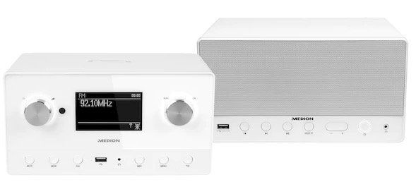 Medion P85066 Internetradio + Medion P61071 Lautsprecher für 129,95€ (statt 205€)