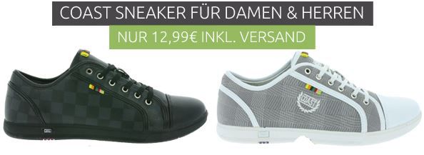 COAST Damen und Herren Sneaker für je 12,99€