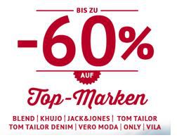 60% Rabatt auf ausgewählte Fashion Marken bei den Hoodboyz: Jack & Jones, TomTailor, Vera Moda, Vila, Khujo   bis Mitternacht