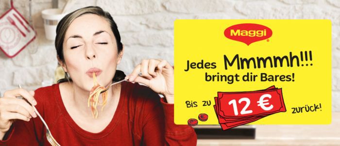 Bis zu 12€ Cashback auf Maggi Produkte