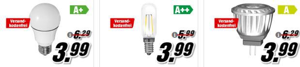 Media Markt LED Lampen Sale   MÜLLER LICHT E14 für 1,99€