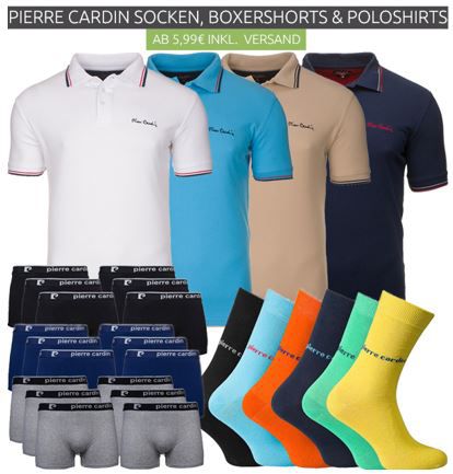 Pierre Cardin Abverkauf bei Outlet46   z.B. HerrenHerren Socken ab 3,99€