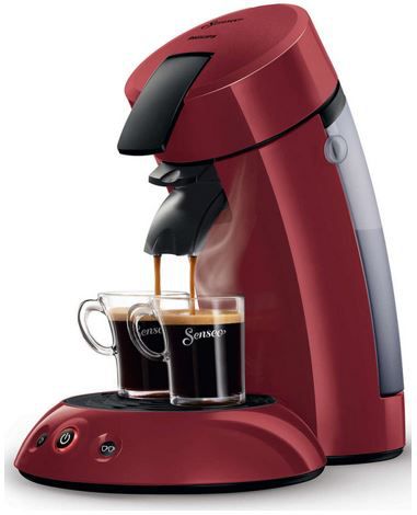 PHILIPS Original Senseo HD7805/40 Kaffeepadmaschine in rot für 49,99€