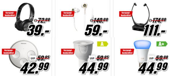 Media Markt Philips Tiefpreisspätschicht   u.a. PHILIPS Nudelmaschinen Set für 199€