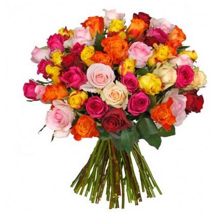 Rosenstrauß Colourful mit 48 Rosen für 22,98€