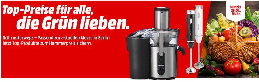 Media Markt Messe Angebote   günstige Haushalts Geräte   u.a. JUPITER Nutrimix Standmixer statt 385€ für 199€