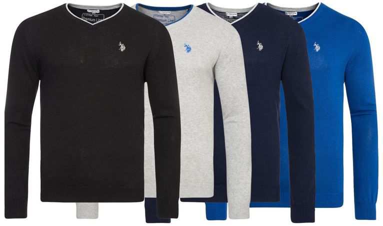 U.S. POLO ASSN.   V Neck Herren Sweater für 14,99€