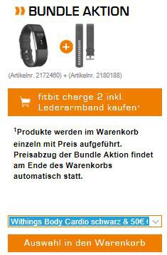 Fitbit Charge 2 Large + Lederarmband + Withings Body Cardio + 50€ Gutschein für 244€