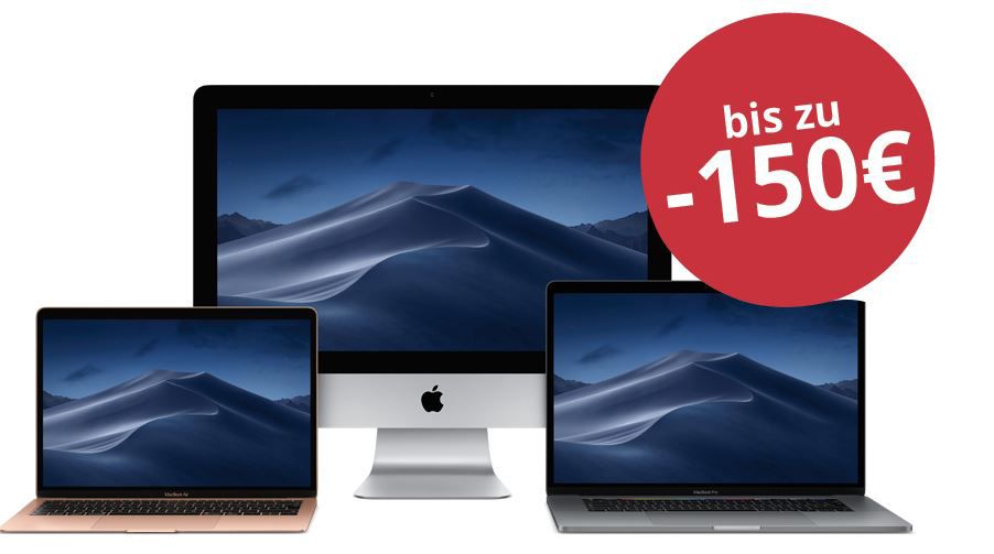 MacTrade: bis 150€ Rabatt auf iMac, MacBooks & Co. + EDU Rabatt