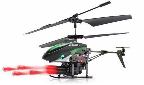 V398 Helikopter mit Raketenwerfer in Rot oder Grün für 19,67€