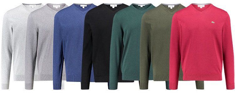 Lacoste Herren Langarm V Neck Pullover für je 59,90€