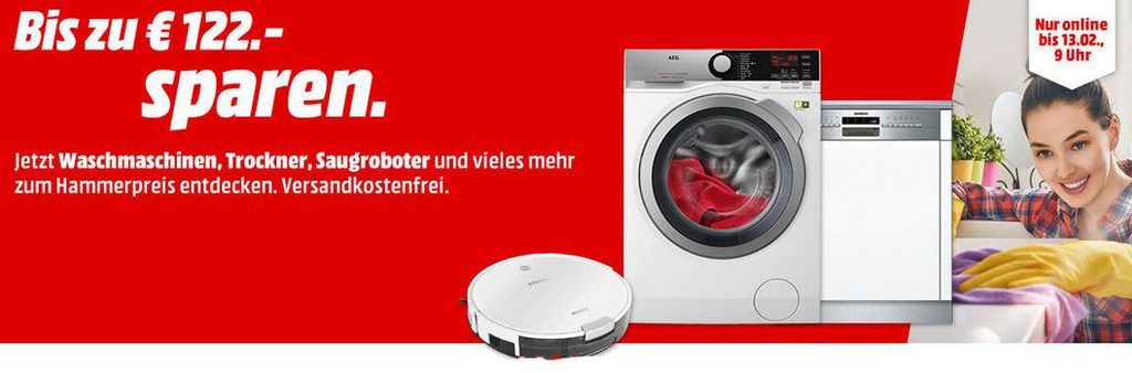 Media Markt Frühlingsputz   günstige Waschmaschinen , Trockner und Saugroboter