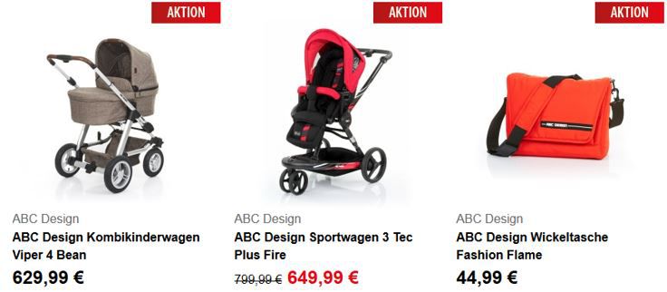 ABC Design 3 Tec Plus Fire   Kinder Sportwagen: dank Gutscheinaktion statt 649€ für 519,99€