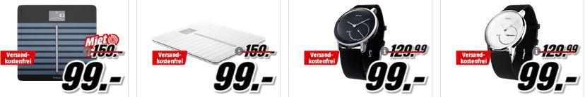 Media Markt WITHINGS Tiefpreisspätschicht   z.B. WITHINGS WBS04 Body Cardio, Personenwaage statt 165€ für 99€