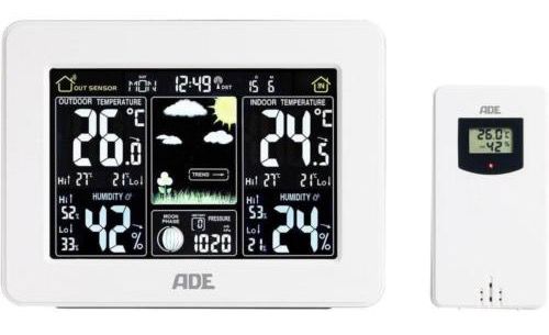 ADE WS 1502 Funk Wetterstation mit Außensensor und Farbdisplay für 24,99€ (statt 55€)