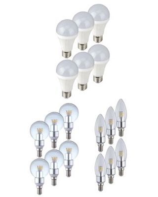 6er Pack Globo LED Leuchtmittel E14/E27 4W/12W für je 13,99€