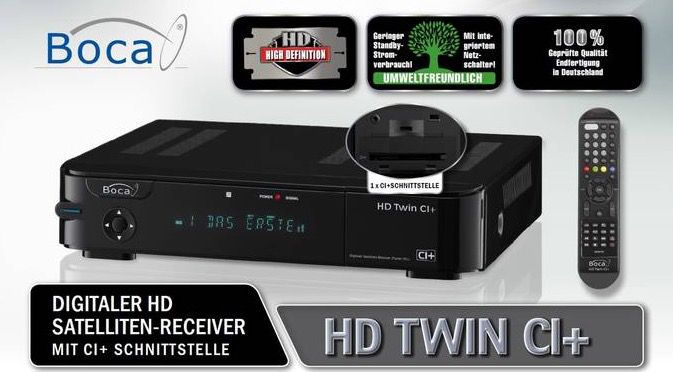 BOCA HD Twin CI+ Sat HDD Recorder mit 1TB für 154,95€ (statt 190€)