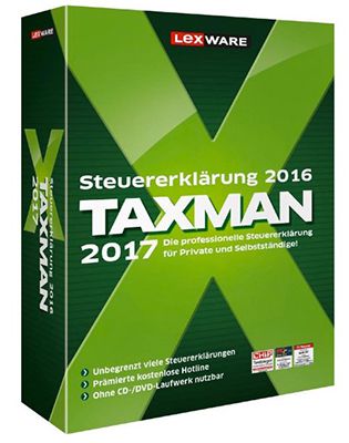 Taxman 2017 (Steuererklärung 2016) für 10€ (statt 16€)