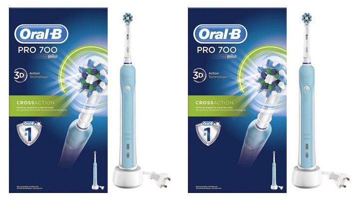 Duo Pack Oral B Pro 700 Cross Action Zahnbürste für 65,90€ (statt 80€)