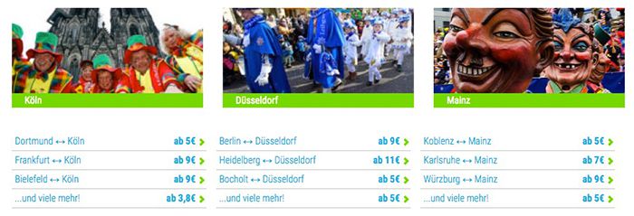 Flixbus Karneval Tickets ab 6€