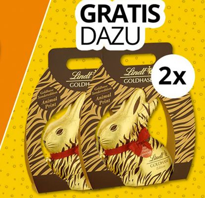 2 gratis Lindt Goldhasen (je 500g) im Lindt Chocoladen Club für Neukunden (statt 40€)