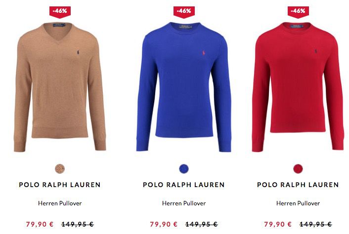 Polo Ralph Lauren Pullover ab 48€ bei engelhorn