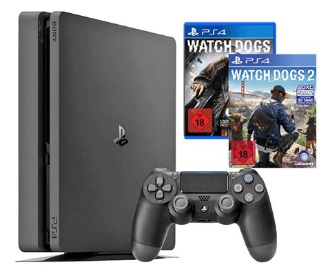 Playstation 4 slim 1TB + Watch Dogs 1 & 2 + UEFA Euro 2016 für 288,88€ (statt 325€)