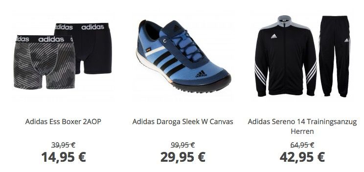 Sport Sale bei Plutosport   z.B. adidas Daroga Sleek Sneaker für 37€ (statt 49€)