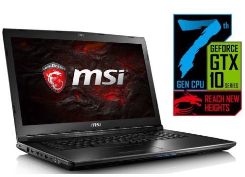 MSI GL72 7RD 003 Gaming Notebook mit i7 7700HQ + GTX 1050 für 999€ (statt 1.111€)