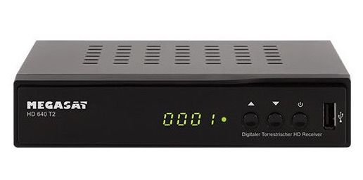 Megasat HD 640 DVB T2 Receiver für 34,95€ (statt 45€)