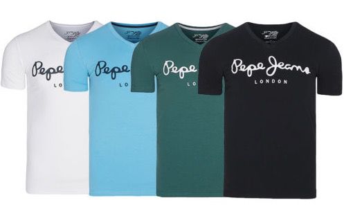 Pepe Jeans Original Stretch V Neck Herren T Shirts für je 14,99€