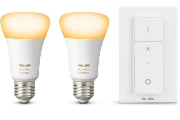 2er Pack Philips Hue White Ambiance E27 + Dimmschalter für 49€ (statt 60€)