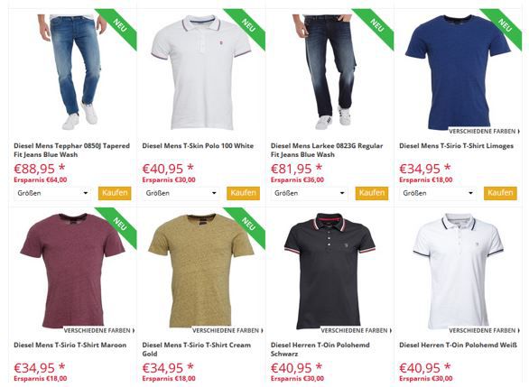 mandmdirect.de: DIESEL Sale mit bis 65% Rabatt   günstige Jeans, Shirts & Co.