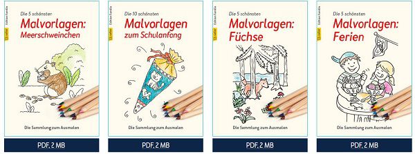 Gratis: Über 40 PDFs als Download bei Schule & Familie   Malvorlagen, Lernmaterial uvm.