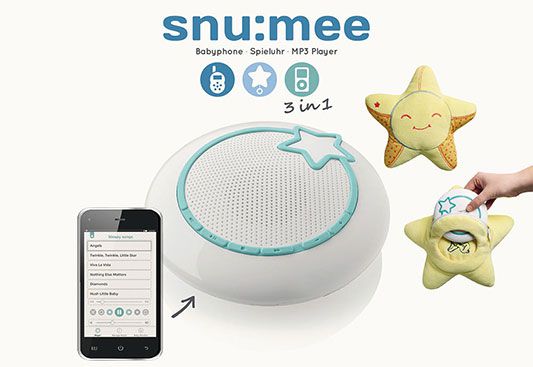 Baby Stars snu:mee Babyphone, Spieluhr, Mp3 Player & Kuschelsleeve für 14,95€